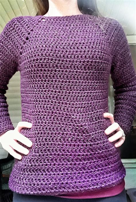 Easy Top Down Sweater Crochet Pullover Pattern Sweater Crochet
