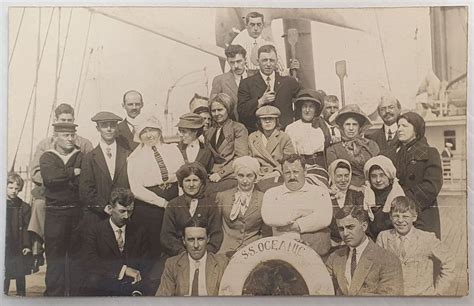 Rareoriginal Photographic Postcard Of Titanic Survivors