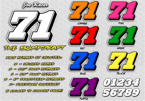 Race Car Number Fonts Dafont