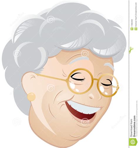 Laughing Cartoon Grandma Stock Vector Illustration Of