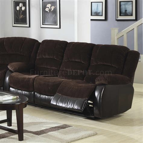 Chocolate And Espresso Two Tone Modern Motion Sectional Sofa