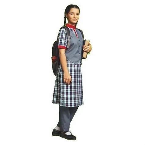 Pure Cotton Kv Girls School Uniform Size S L At Rs 300piece In