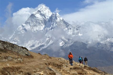 Everest during sunrise from kalapatthar hike. Mt Everest Base Camp Trek is an Epic Journey
