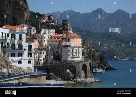 City Atrani On The Amalfi Coast Campania Italy Stock Photo Alamy