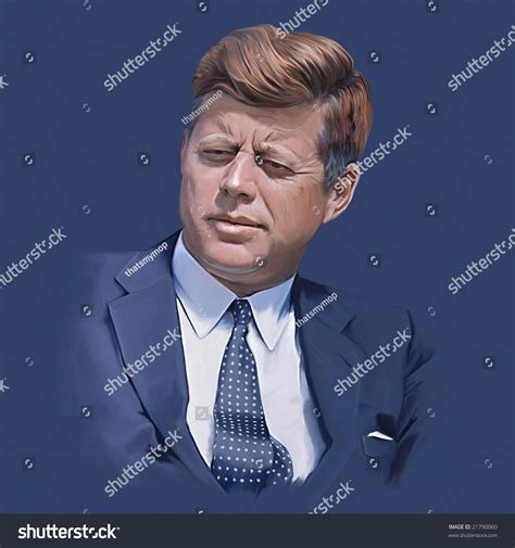 John F Kennedy Painting Stock Illustration 21790060