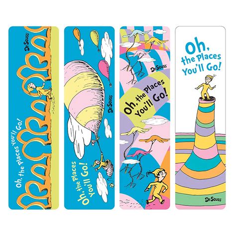 dr seuss school supplies oh the places you ll go bookmarks