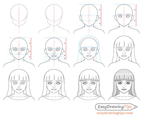 How To Draw A Young Girl In 12 Steps With Proportions Easydrawingtips