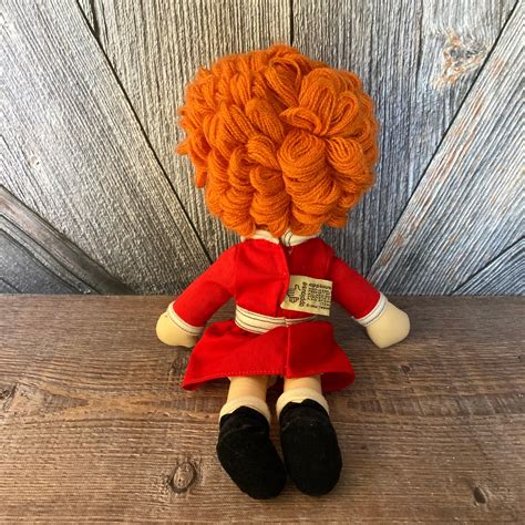 Vintage Annie Doll Stuffed Plush Rag Doll Large 1980s Little Etsy