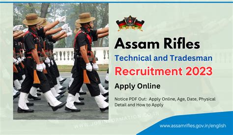Assam Rifles Technical And Tradesman Recruitment Notice Pdf Out
