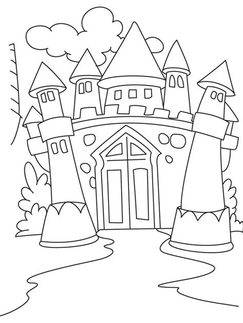 Pin On Medieval Castle Coloring Page