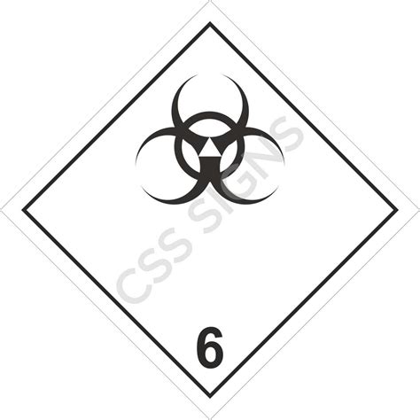 Class 6 2 Infectious Substance ADR Hazard Label Sign Shop Ireland