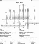 30 The Civil War Crossword Puzzle Answers Images