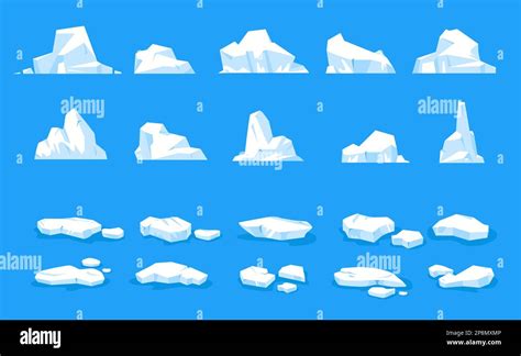 Ice Floes Antarctic Floating Glacier Pieces Melting Icebergs And