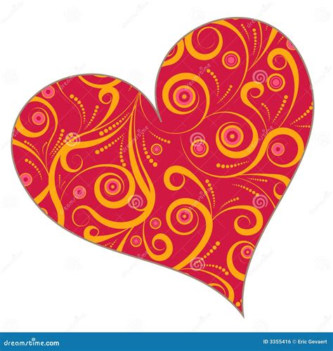 Floral Heart Design Stock Vector Illustration Of Decor 3355416