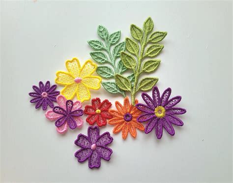 Encanto Mini Delicate Lace Flowers Collection Set Of 5 Floral Flower
