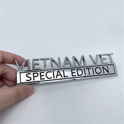 Vietnam Vet Special Edition Metal Emblem Car Badge Badgeslide
