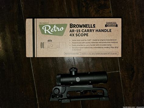Brownells Retro 4x Scope On Utg Pro Carry Handle Japan Gun Scopes At