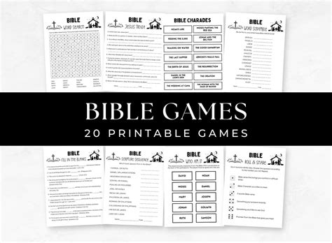 20 Printable Bible Games Youth Group Games Christian Games Sunday