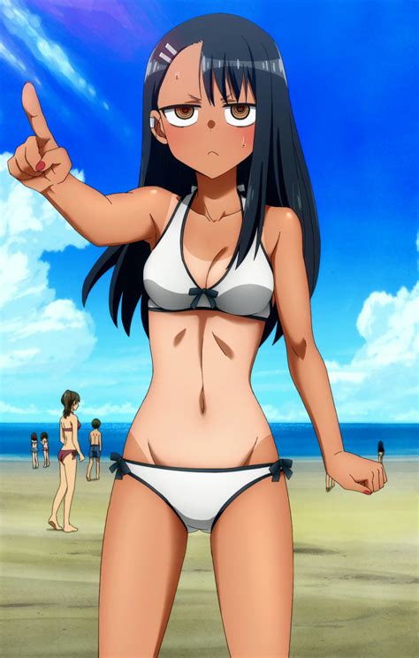 Rule 34 1girls 774 Nanashi Annoyed Beach Bikini Black Hair Blush
