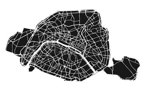 Paris City Plan Detailed Vector Map Stock Illustrations 250 Paris