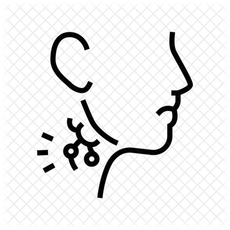 Swollen Lymph Icon Download In Line Style
