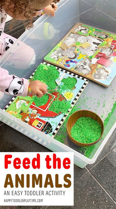 Feed The Animals An Easy Toddler Activity Happy Toddler Playtime