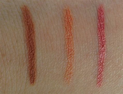 Nyx Retractable Lip Liner In Natural Nectar And Citrus Swatches