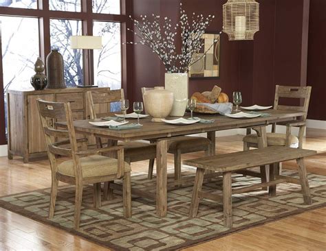 Oxenbury Natural Distress Wood Dining Table Rustic Kitchen Tables