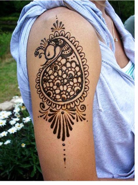 Henna Peacock Tattoo Design Flawssy