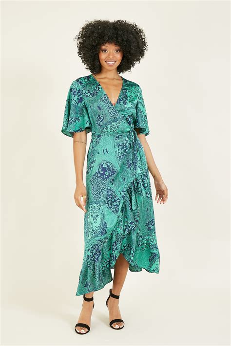 Buy Mela Paisley Scarf Print Wrap Nemi Midi Dress From The Next Uk