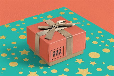 gift box mockup designhooks