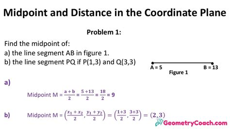 1 7 Midpoint And Distance In The Coordinate Plane