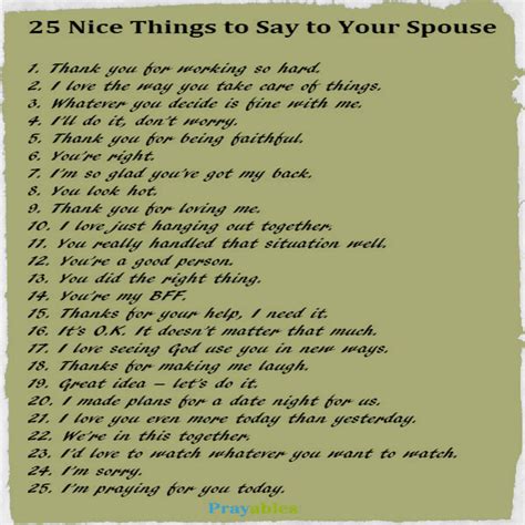 Nice Things To Say To Your Spouse Try It