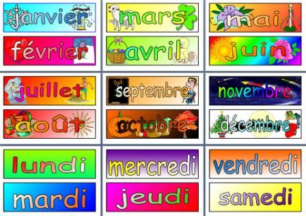MFl Free French Resource - Days of the Week and Months of the Year ...