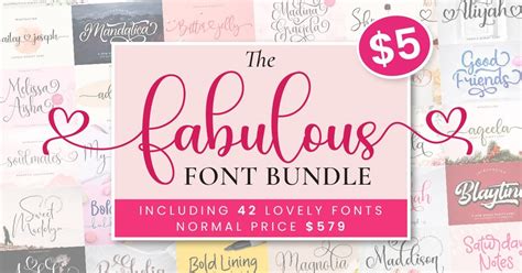 The Fabulous Font Bundle Bundle · Creative Fabrica