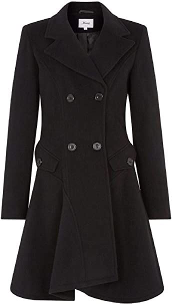de la crème women s wool and cashmere winter double breasted fit and flare coat uk