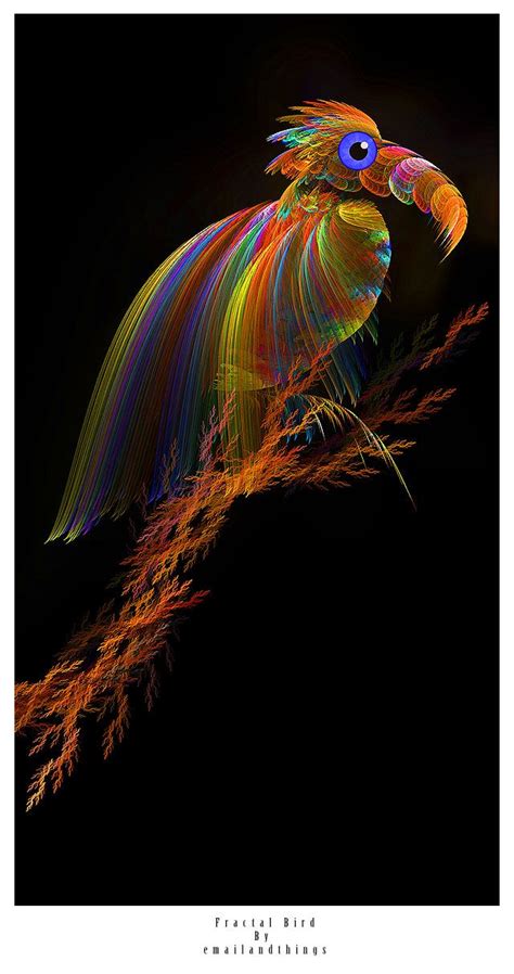 Fractal Bird By Emailandthings On Deviantart Fractals Colorful Art