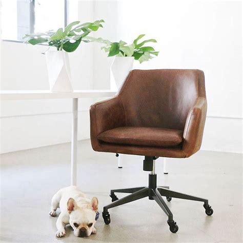 Helvetica Leather Swivel Office Chair Home Office Chairs Office
