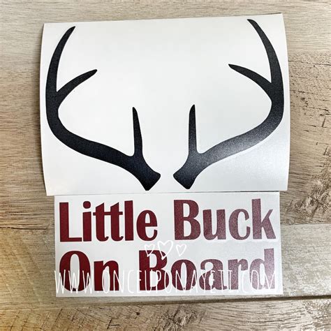 Baby On Board Decal Baby Buck On Board Little Buck On Board Etsy