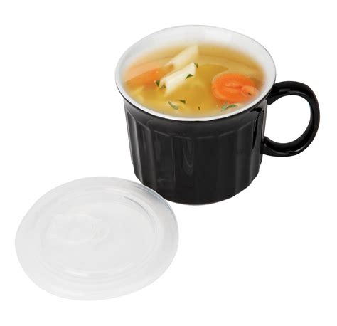 Mind Reader Vented Soup Mug Stoneware Ceramic Microwave Cup With