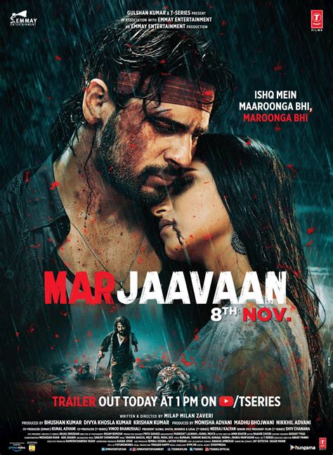 New Poster Of Marjaavaan Sidharth Malhotra And Riteish Deshmukh And