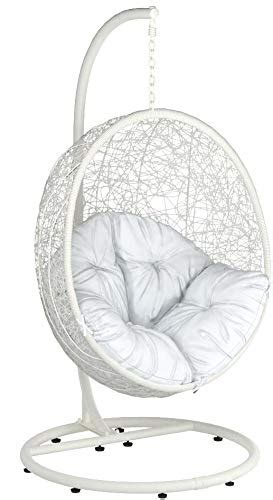 Modway Hide Wicker Rattan Outdoor Patio Porch Lounge Egg Swing Chair
