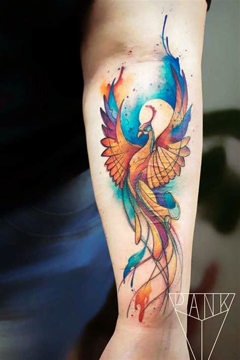 33 Amazing Phoenix Tattoo Ideas With Greater Meaning Watercolor