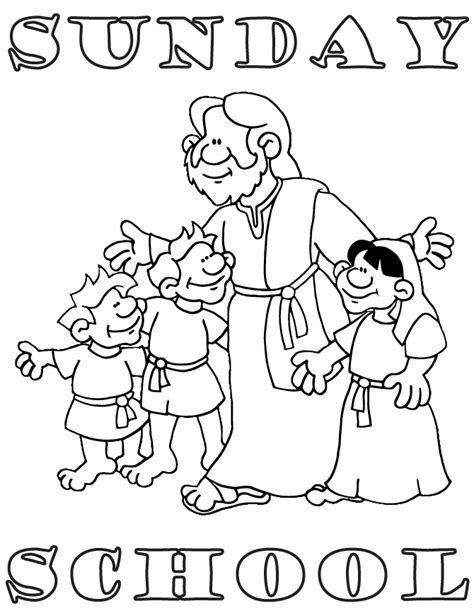 Jesus And Children Coloring Pages Coloring Home