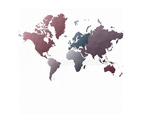 Polygonal World Map Stock Vector Illustration Of Infographics