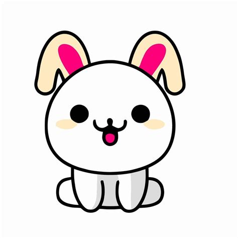 Lindo Conejo Ilustración Conejo Kawaii Chibi Estilo De Dibujo Vectorial