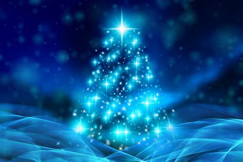 Wallpaper Tree Christmas New Year Glitter Sparks Hd Widescreen