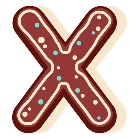 Gingerbread Letter X Transparent Png And Svg Vector File