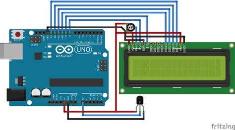 Arduino Lm35 Temperature Sensor Project Consisting Circuit And Program
