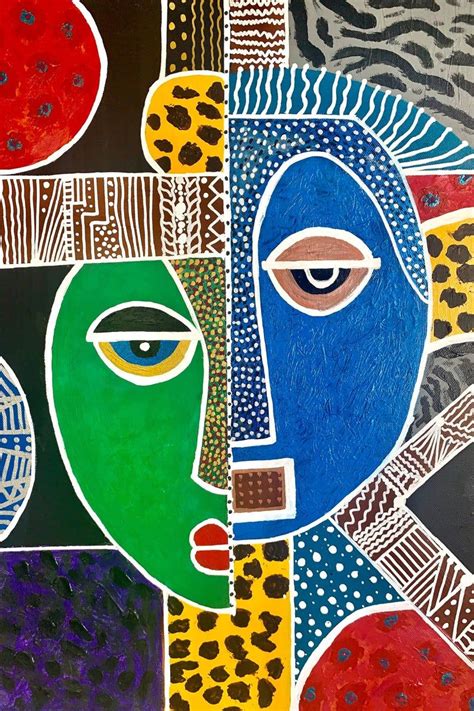 As simple as this design is, it can. African Art, Contemporary Abstract Painting, Modern Home ...